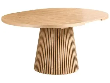 Mesa de comedor extensible MOORE Fresno claro 120/160 cm 120 cm