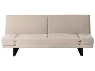 Sofa Bed 2 Seater YORK Chenille Light Beige - Living Room