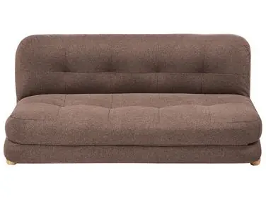 Sofa Bed 2 Seater ESBJERG Faux Linen Brown - Living Room