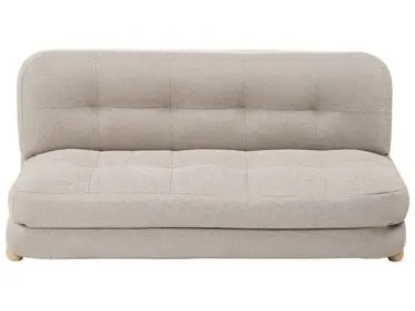 Sofa Bed 2 Seater ESBJERG Faux Linen Beige - Living Room