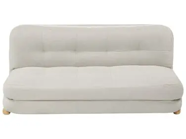 Sofa Bed 2 Seater ESBJERG Faux Linen Off-White