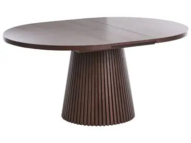 Mesa de comedor extensible MOORE Fresno oscuro 120/160 cm 120 cm