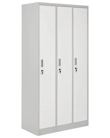 Taquilla de 3 puertas ATHLETE Metal Gris/Blanco - Oficina