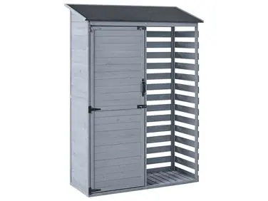 Cobertizo para herramientas CENGIO 130 cm 57 cm Gris - Jardín y balcón