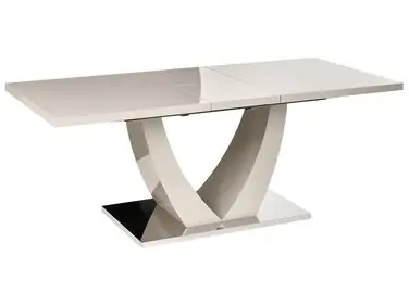 Mesa de comedor extensible MERRAN Beige claro 160/200 cm 90 cm