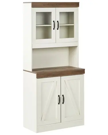 Vitrina KALBARRI 80 cm Marrón/Blanco - Sala de estar