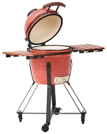 Barbacoa de carbón KAMADO Cerámica Rojo - Jardín y balcón
