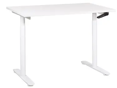 Escritorio de altura regulable manual DESTINAS Blanco 120 cm 72 cm - Oficina