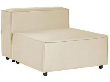 1-Seat Section APRICA Beige Faux Linen