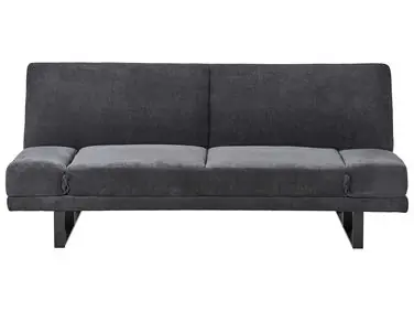Sofa Bed 2 Seater YORK Chenille Black - Living Room