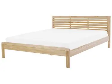 Cama Madera CARNAC 180 x 200 cm Marrón claro - Dormitorio