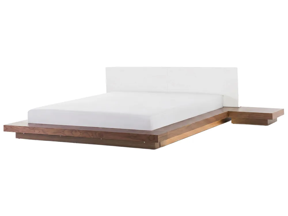 Cama LED ZEN 180 x 200 cm Fresno marrón - Dormitorio