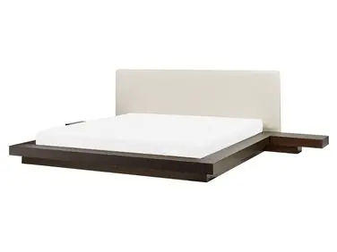 Waterbed Faux Leather ZEN 160 x 200 cm (EU King Size) Dark Ash Wood - Bedroom