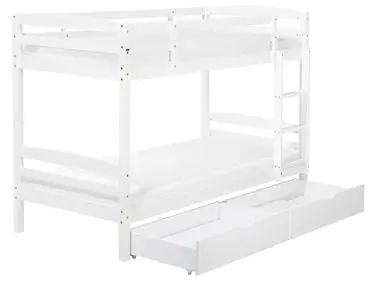 Litera con cajones REGAT Madera de pino Blanco 90 x 200 cm - Dormitorio
