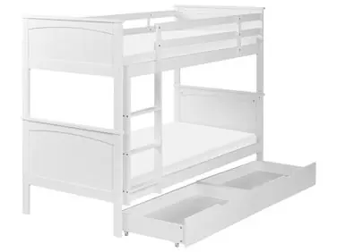 Litera con cajones ALBON Madera de pino Blanco 90 x 200 cm - Dormitorio