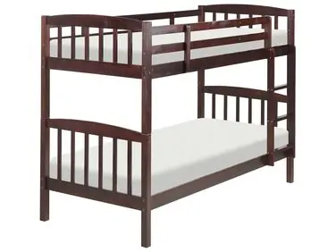 Litera Madera de pino REVIN 90 x 200 cm Marrón oscuro - Dormitorio