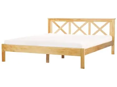 Cama Madera de pino TANNAY 180 x 200 cm Marrón claro - Dormitorio