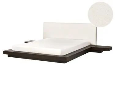 Cama Bouclé ZEN 160 x 200 cm Fresno oscuro - Dormitorio