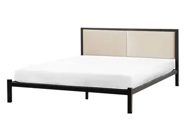 Cama Metal CLAMART 140 x 200 cm Beige claro - Dormitorio