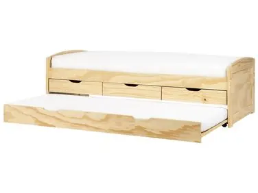 Cama nido Madera de pino PETIVILLE 90 x 200 cm Marrón claro - Dormitorio