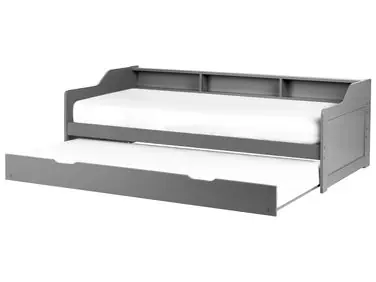 Trundle Bed Pine Wood EDERN 90 x 200 cm (EU Single) Grey - Bedroom