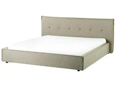 Waterbed Faux Linen LESTRE 180 x 200 cm (EU Super King) Green - Bedroom