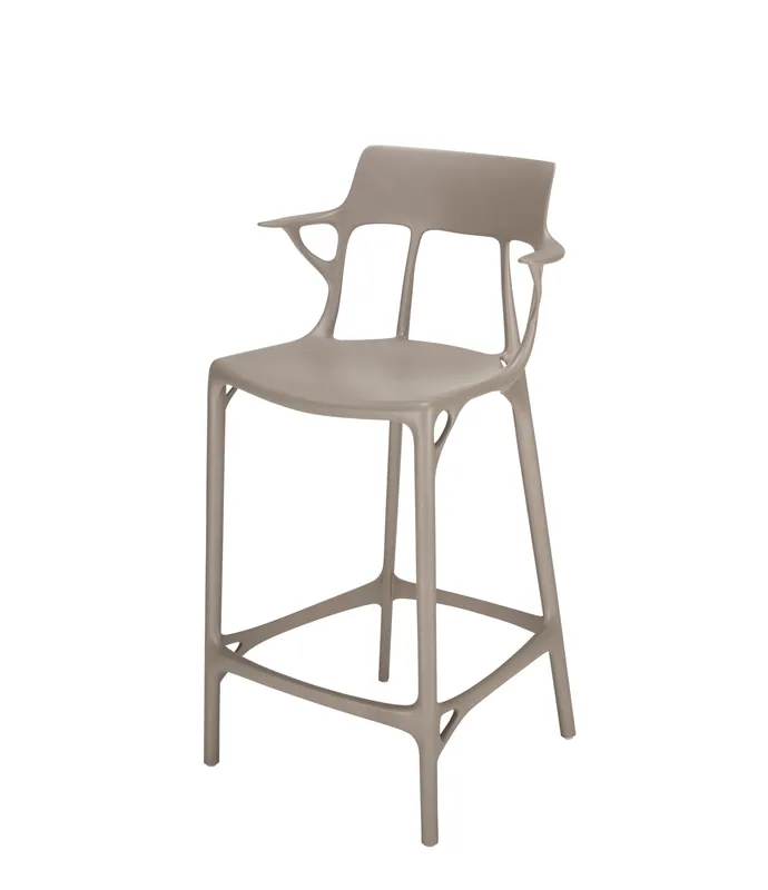 Taburete A.I. de tecnopolímero h:65 cm gris - Kartell
