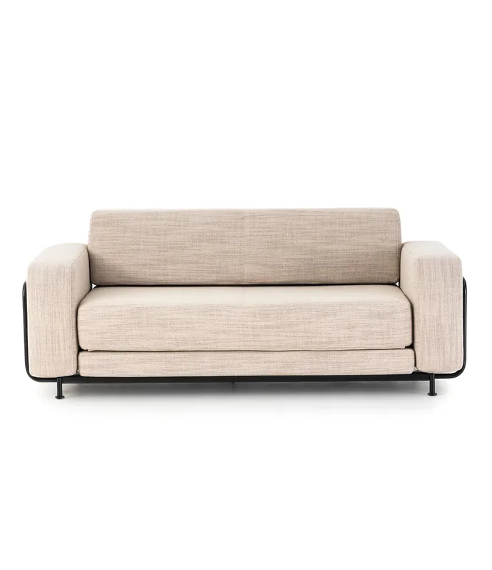 Sofá cama Silver 2 plazas tapizado arena o terracota - PLM Design