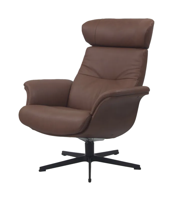 Butaca relax Timeout de piel cognac - PLM Design