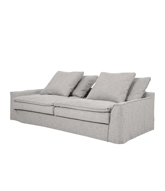 Sofá Sake 3 plazas 233 x 114 x 95 cm tapizado stone 72 - PLM Design