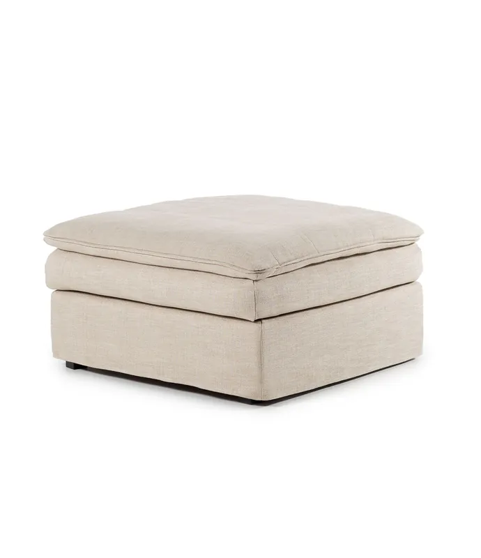 Puf sofá Kibo tapizado bardot nature - PLM Design