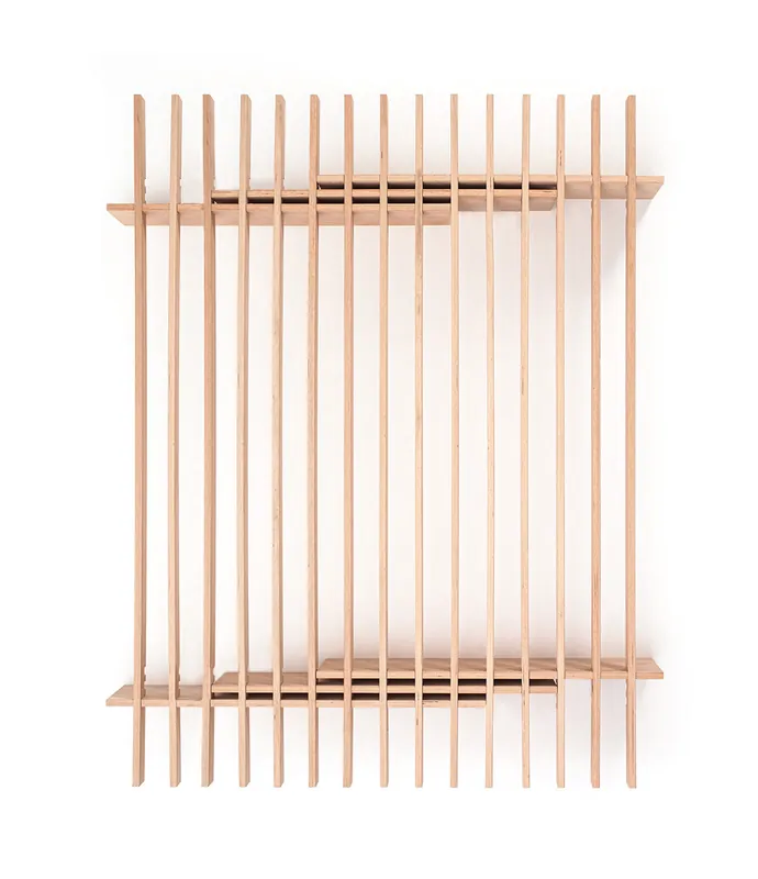 Cama doble Parallel con estructura de haya natural - PLM Design