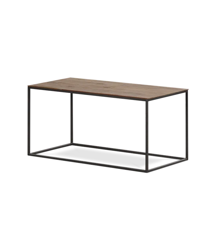 Elemento modular Cute de teca reciclada y acero lacado negro - PLM Design