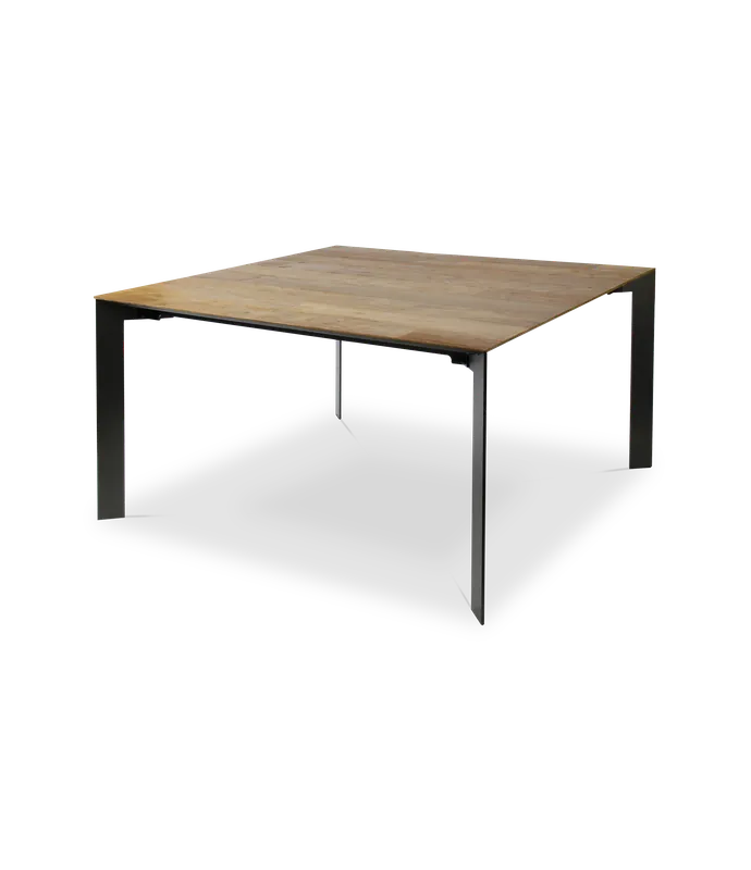 Mesa Fusion teca reciclada y acero lacado negro - PLM Design