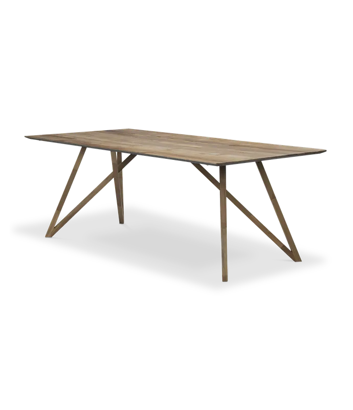 Mesa rectangular Spider teca reciclada maciza - PLM Design