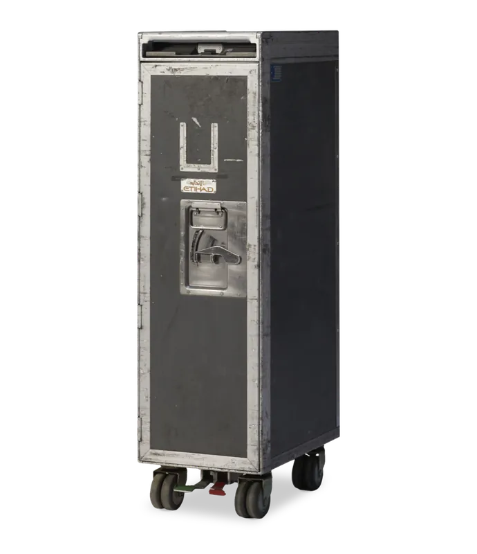 Carro de aerolínea Vintage Etihad con puerta lisa 30 x 41 x 103 cm - PLM Design