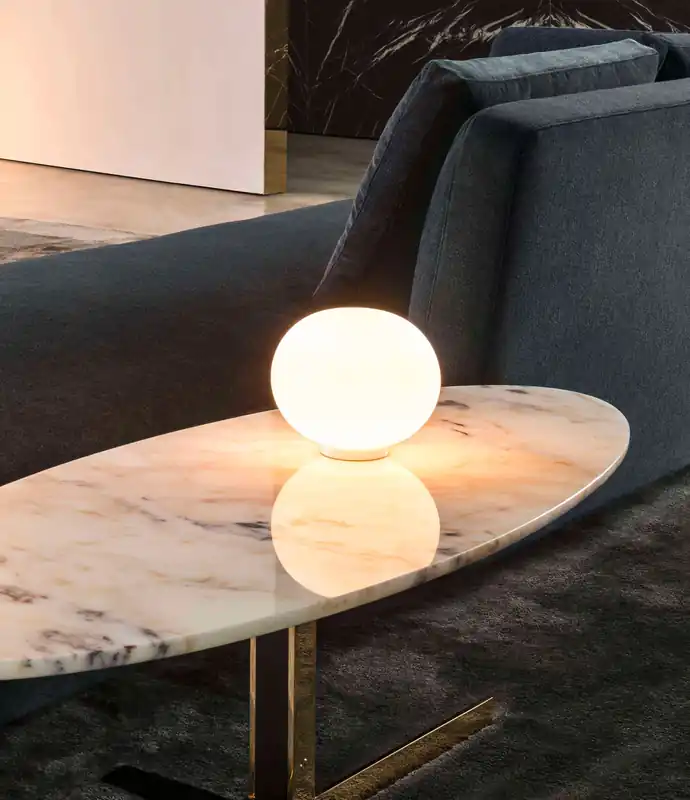 Lámpara de sobremesa Glo Ball Basic Zero Switch de cristal Ø33 cm de Flos