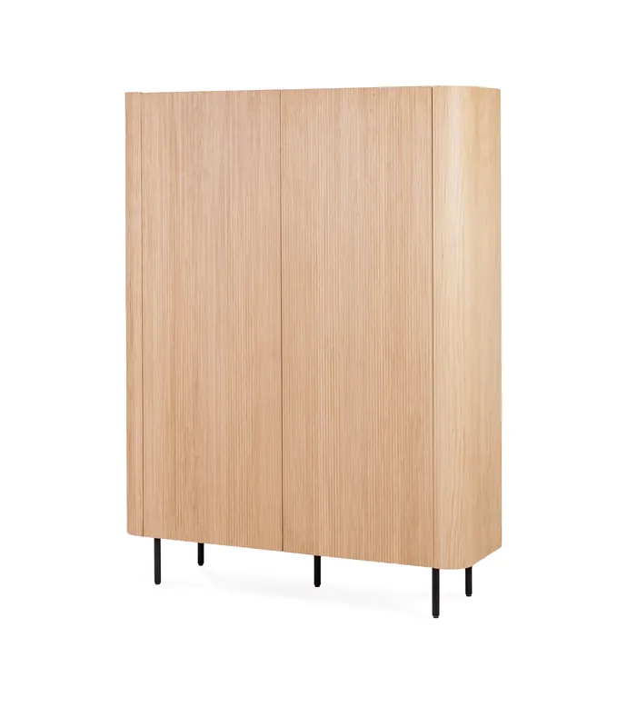 Aparador alto Tambora de roble 130 x 45 x 175 cm - PLM Design