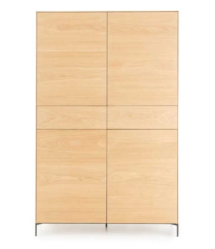 Aparador alto New Viok de roble 112 x 45 x 177 cm - PLM Design