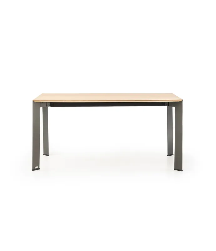 Mesa New Viok de roble y acero lacado 160 x 90 x 76 cm - PLM Design