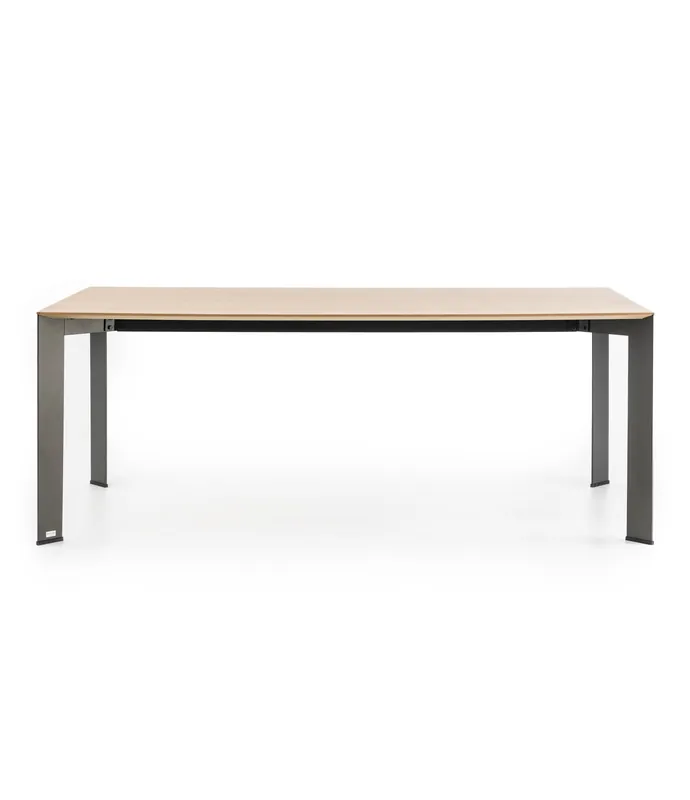 Mesa New Viok de roble y acero lacado 200 x 100 x 76 cm - PLM Design