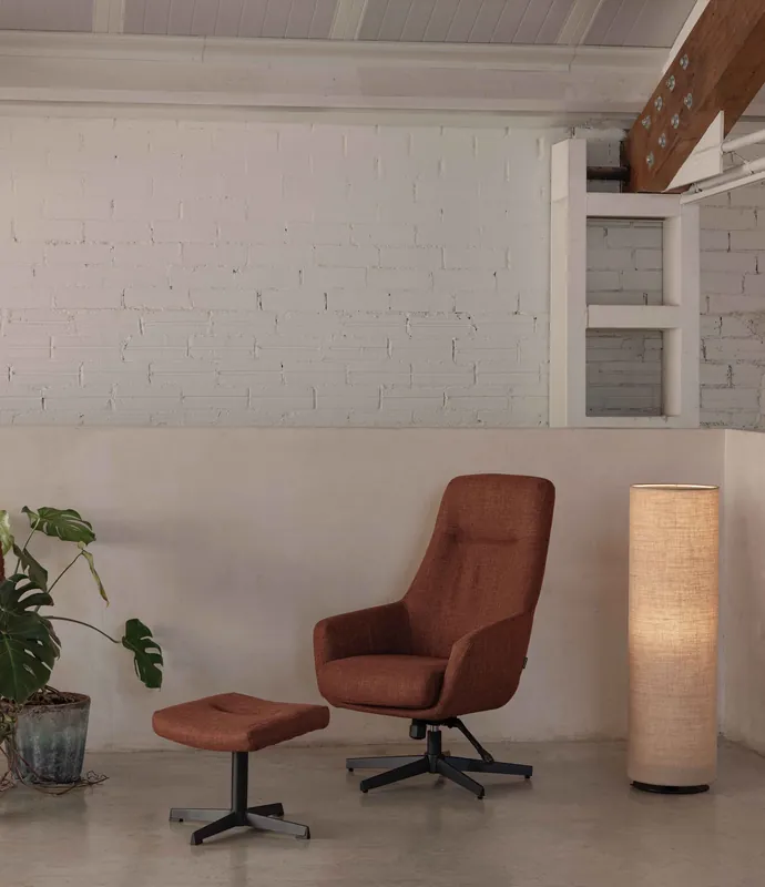 Butaca relax Torino con reposapiés tapizada - PLM Design
