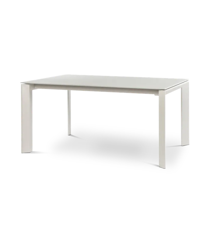 Mesa extensible Tens de cristal templado y acero lacado - PLM Design
