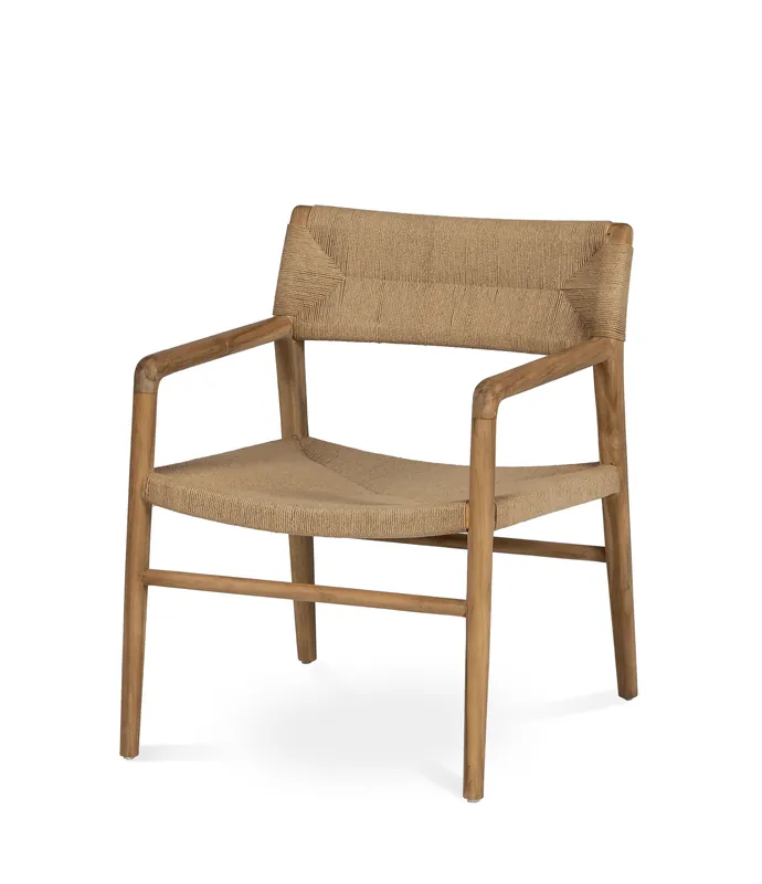 Butaca Java de teca maciza y loom - PLM Design