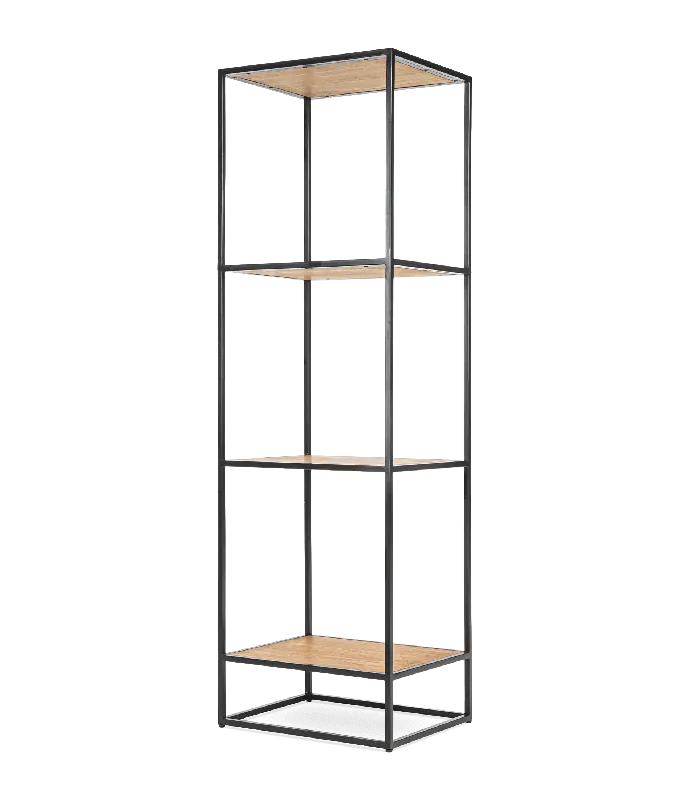 Estantería Rac 49x40x160 cm mindi macizo y acero - PLM Design
