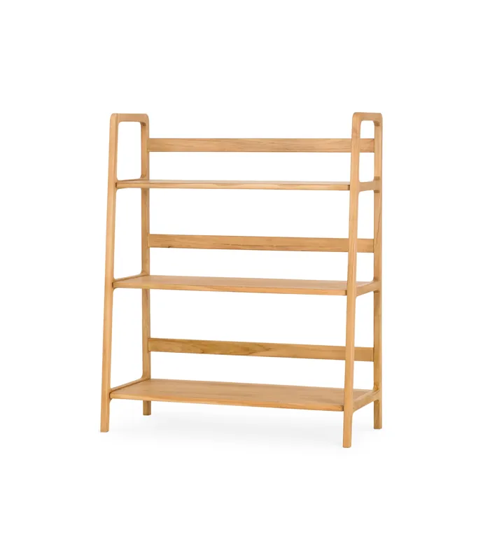 Estantería Leaf de teca maciza de 110 cm de altura - PLM Design