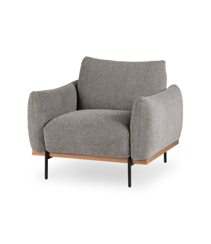 Butaca Lyon tapizado gris - PLM Design