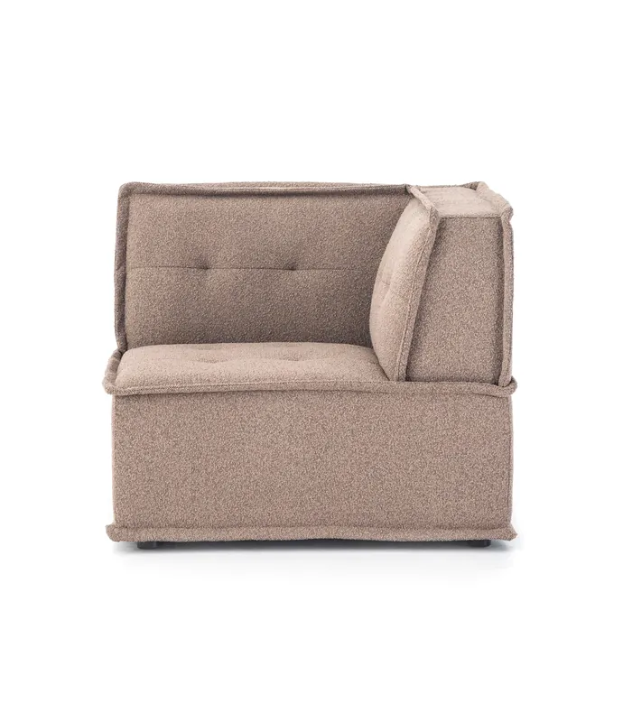 Módulo rincón / 1 reposabrazos sofá modular Unit tapizado bouclé tierra - PLM Design