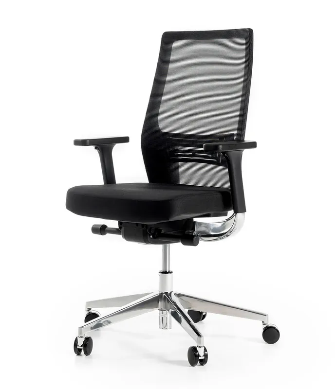 Silla escritorio regulable Teck con ruedas soft negro o gris - PLM Design