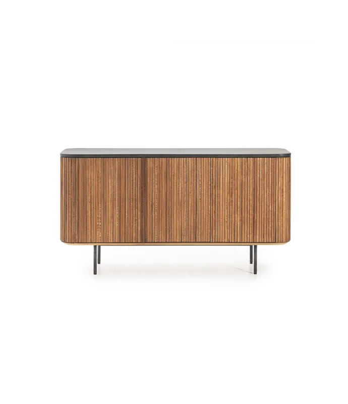 Aparador Kirei de teca reciclada y microcemento 150 x 45 x 80 cm - PLM Design